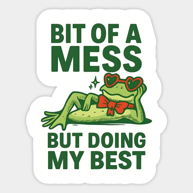 Funny frog Sticker by Jo Palmer